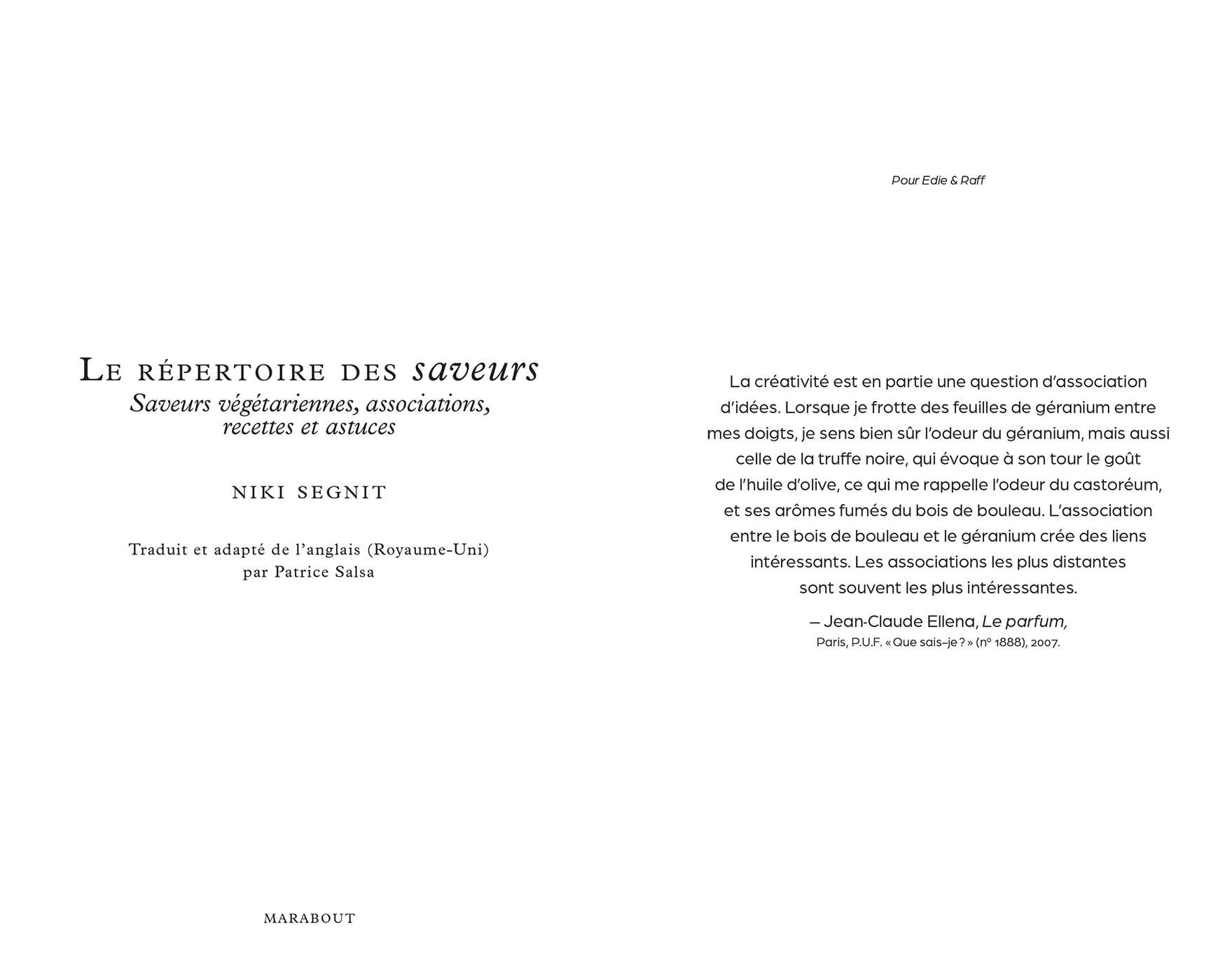 Le répertoire des saveurs 2 - Saveurs végétariennes