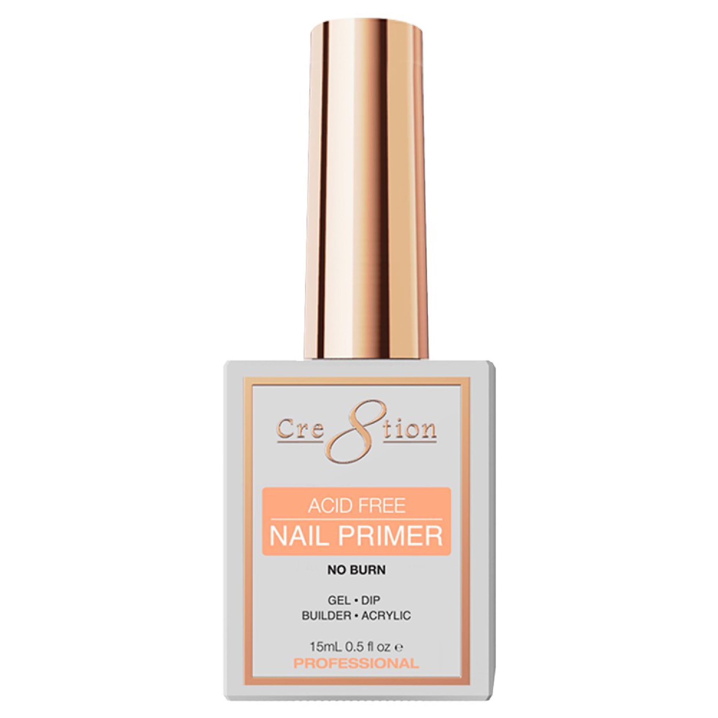 Cre8tion No Burn Nail Primer, Non-Acidic Bonding Formula, 0.5 Fl Oz