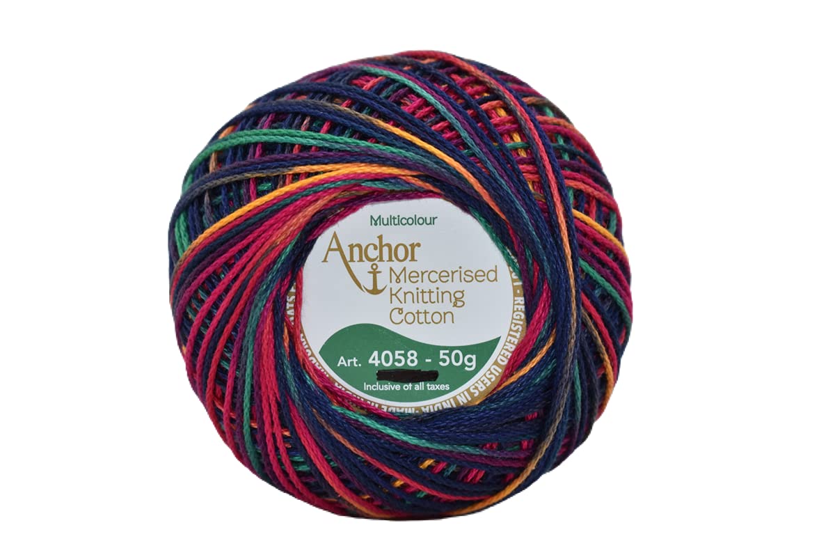 Anchor Mercerised Premium Knitting Crochet Cotton Thread Yarn Balls for Knitting, Weaving, Embroidery and Craft Making Fast Color (Pack of 2 Rolls) (Shade no. 1375) (B099WH714Z) Amazon Price History, Amazon Price Tracker