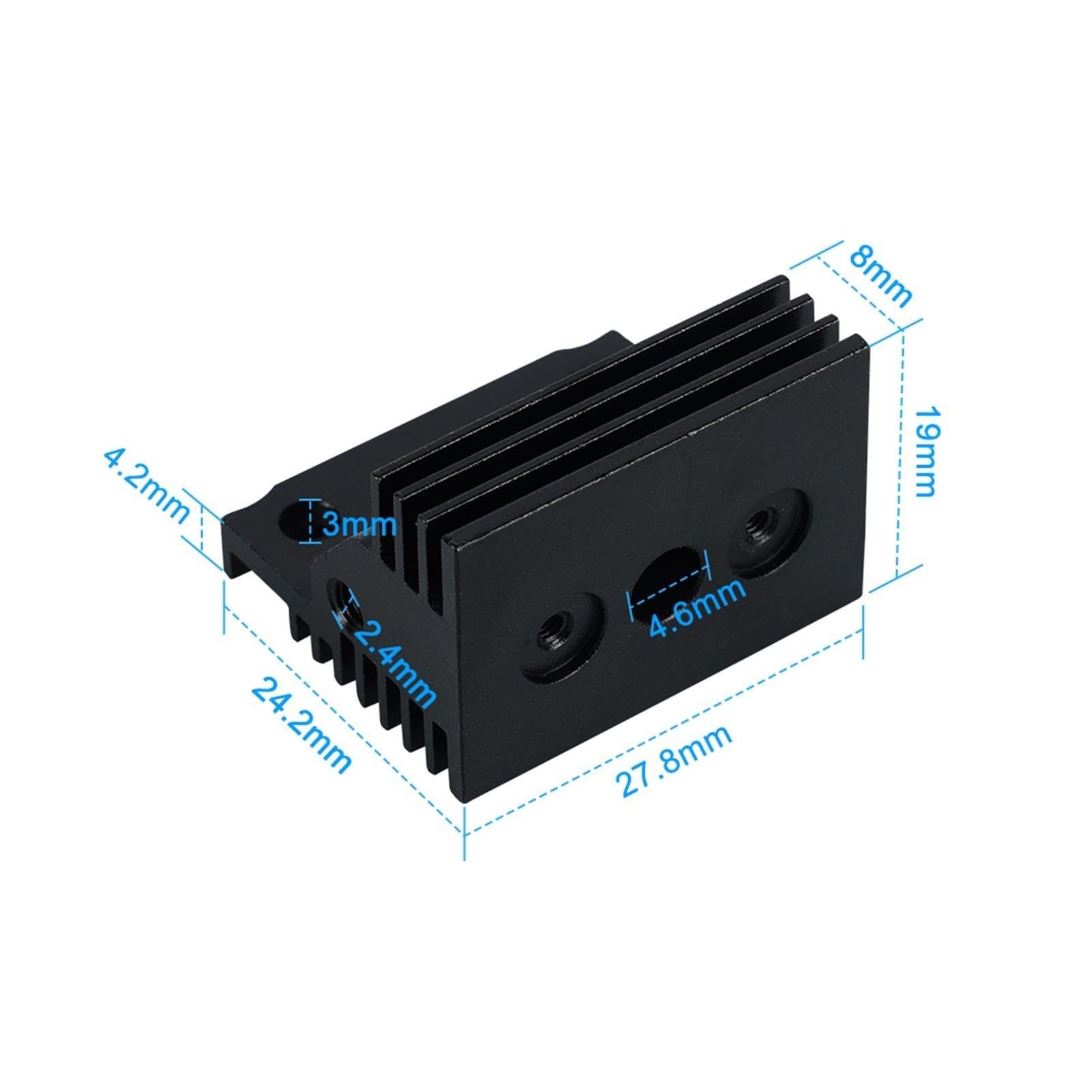 Black Aluminum Heatsink For K1C Hot End 3D Printer Cooling