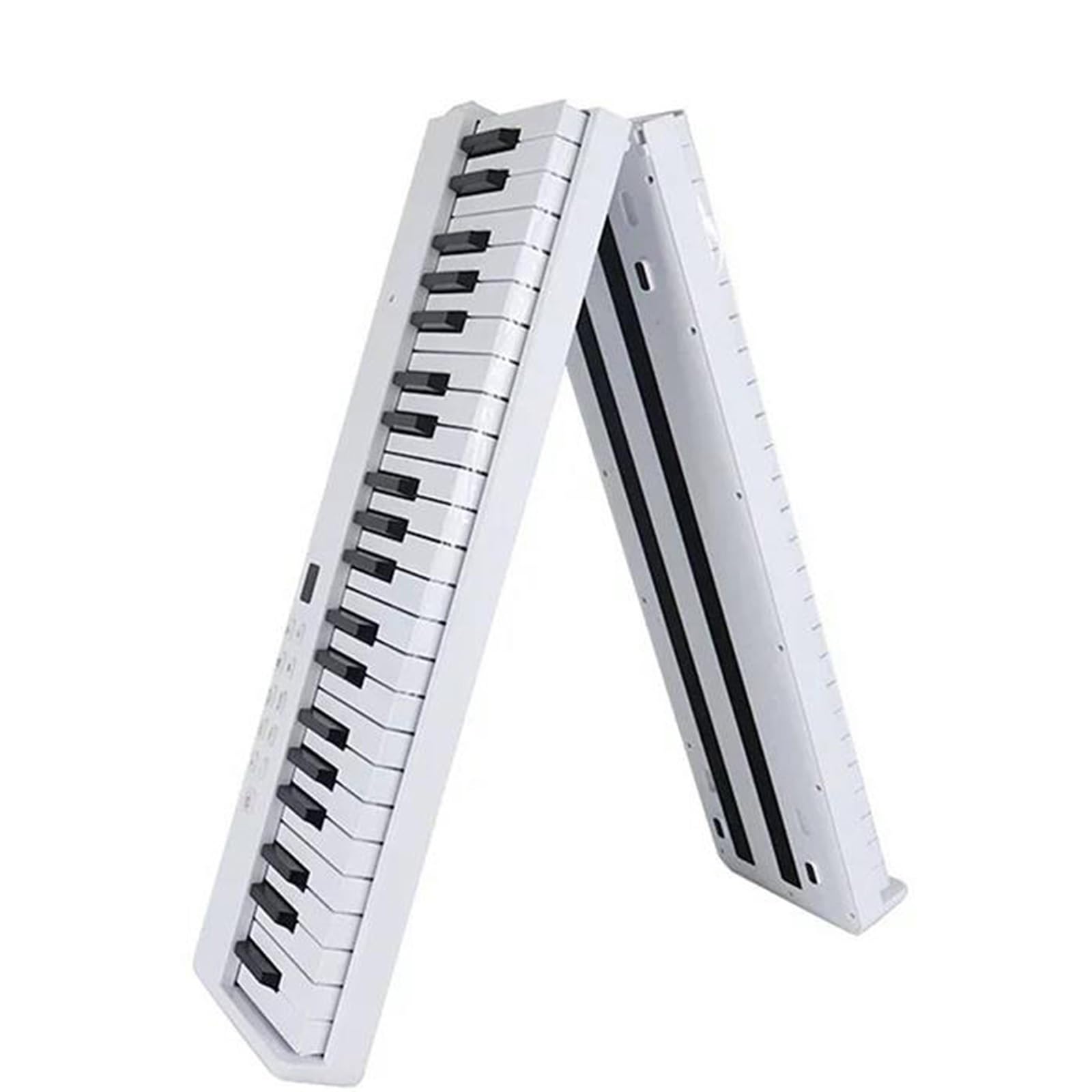 Pianino Elektroniczne 88 Klawiszowy Składany Cyfrowy Elektroniczny Kontroler Wielofunkcyjny Do Pianina Elastyczny Profesjonalny(White)