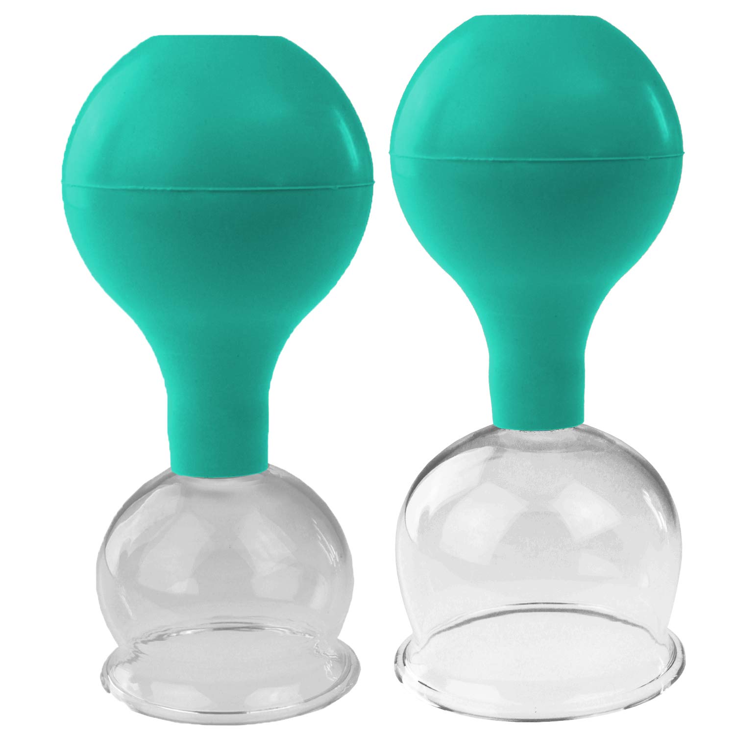 Pulox Set de ventouses en verre de diverses tailles et couleurs