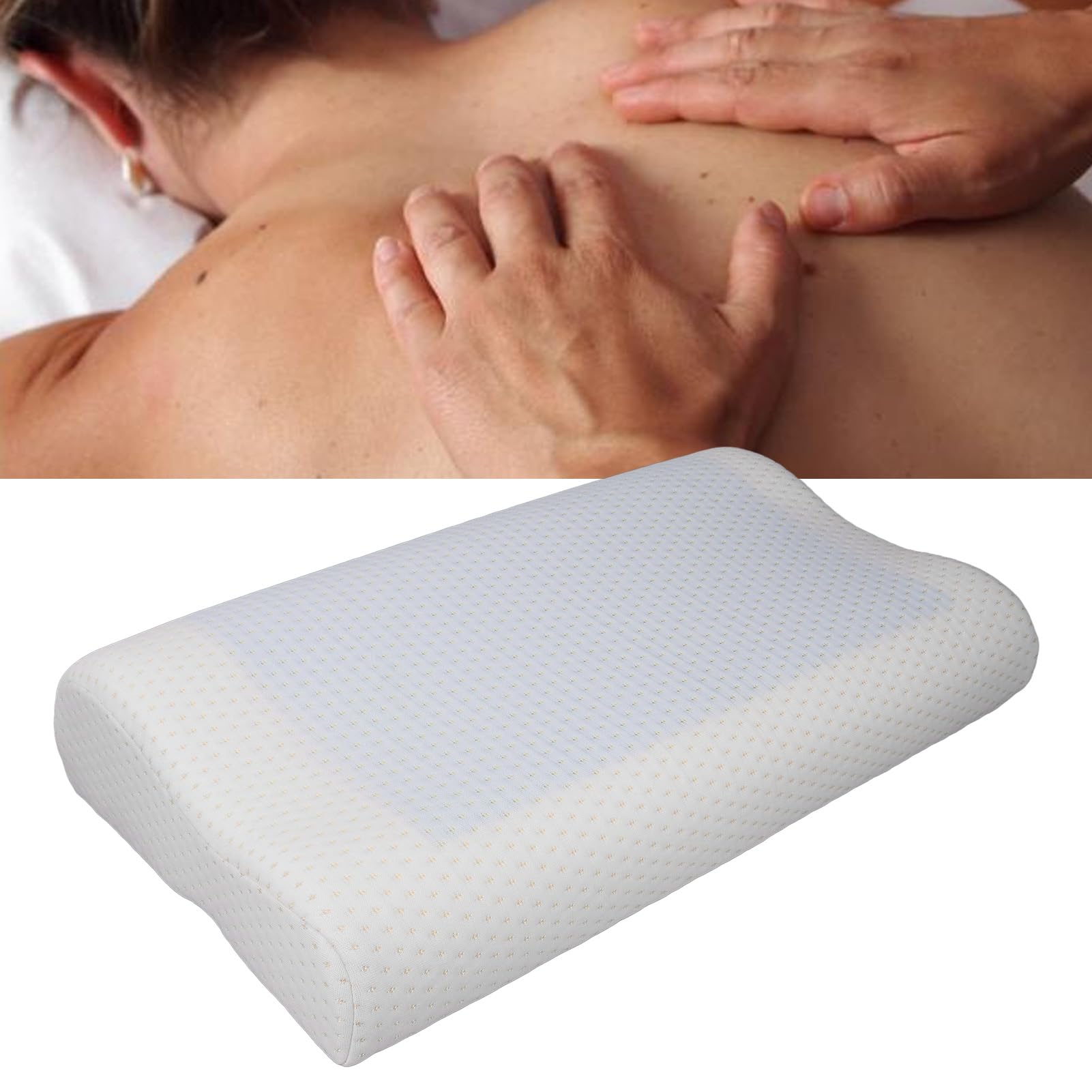 Sonew Almohadas de Apoyo para el Cuello para Dormir, Gel Refrescante, Almohada de Espuma Viscoelástica, Diseño Ergonómico Ondulado, Almohada Cervical para el Hogar y Salón de