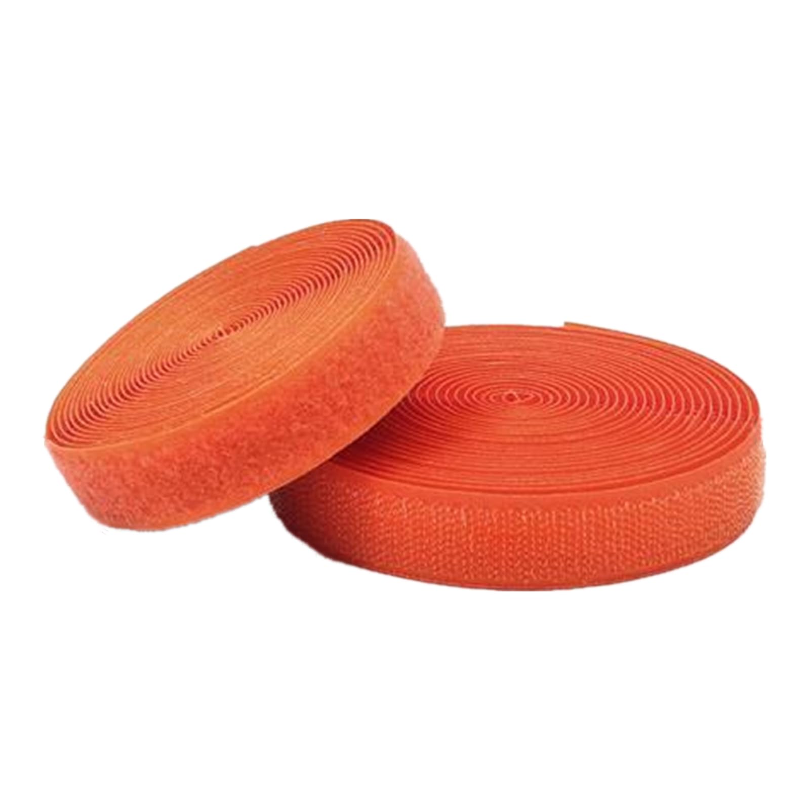 25mm Width Orange Sew On Hook and Loop Tape Non-Adhesive Back Nylon Sewing Fastener Strips Interlocking Fabric Tape for Clothing Shoes Backpacks DIY Project
