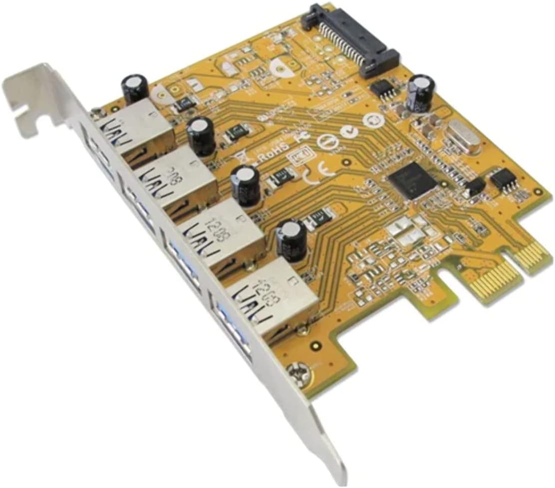 Sunix 4-Port USB 3.0 PCI-E USB4300NS USB-IF Certified TID 350000211