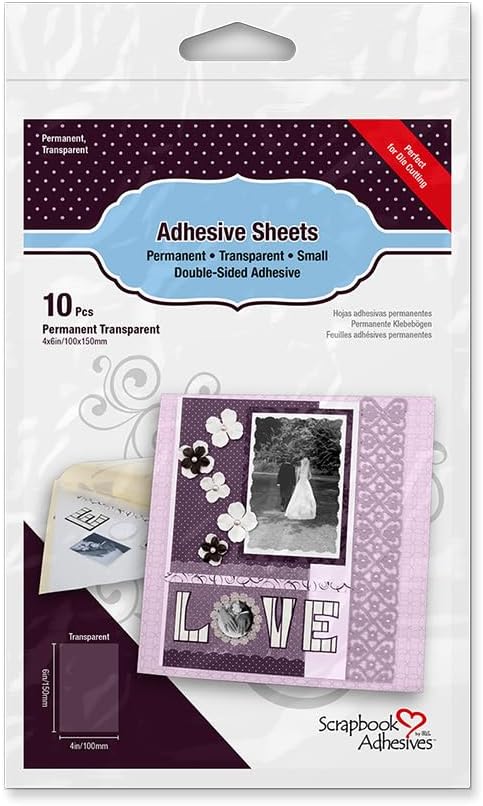 Scrapbook Adhesives by 3L Scrapbook Adhesive by 3L, Adhesive Sheets, 12Inch x 12Inch (25 Pcs)