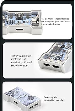 HM HUB-LITE Gaming Hub 8K Keyboard Dedicated Hub 1 to 3 with Power Supply Output 2 Type C 1 USBwith RGB Light
