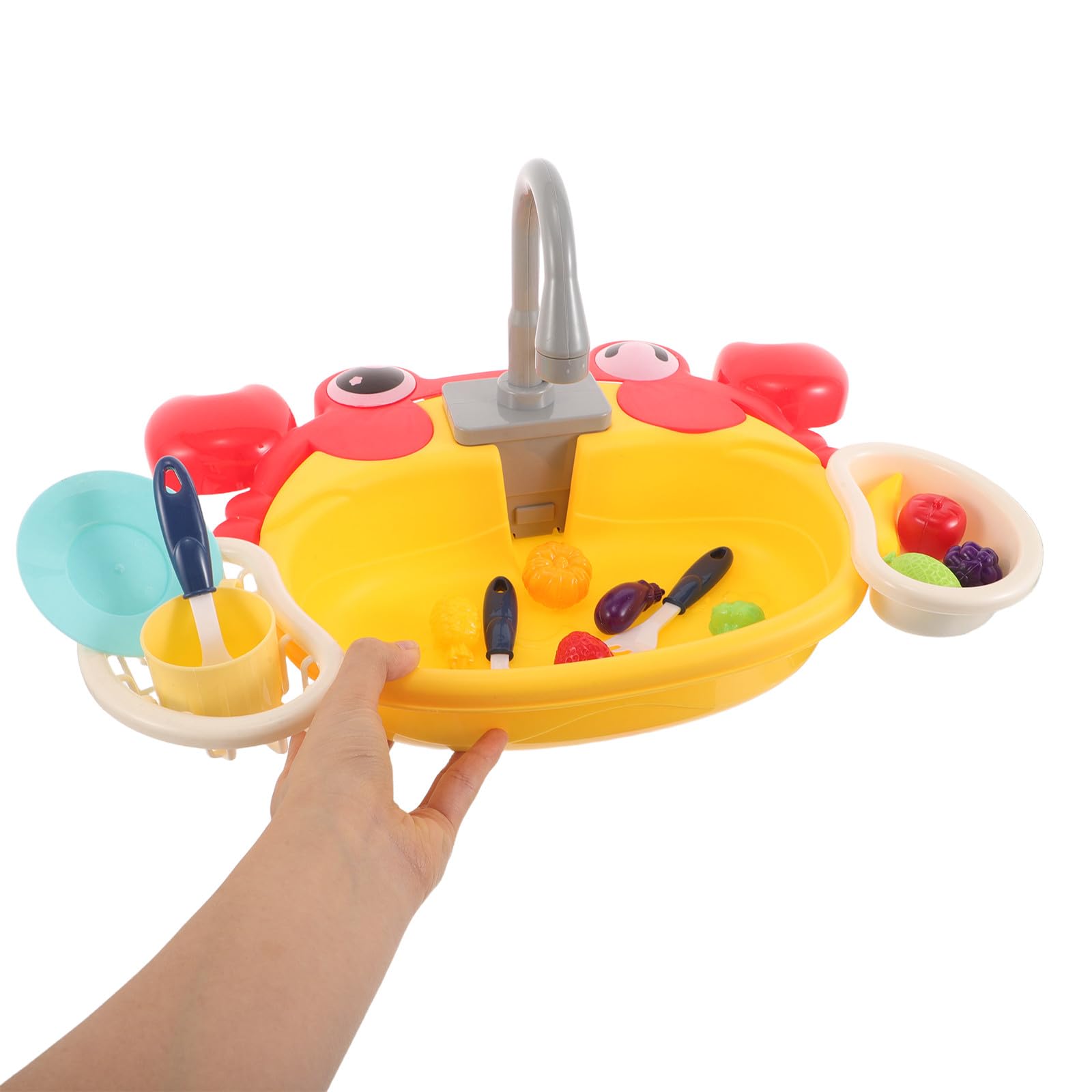 SUPVOX Lavello Giocattolo Cucina per Ragazzo Ragazza con Funzione Acqua Lavastoviglie Giocattolo Elettrica con Luci e Suoni Lavaggio Piatti per Giochi di Finzione Educativi