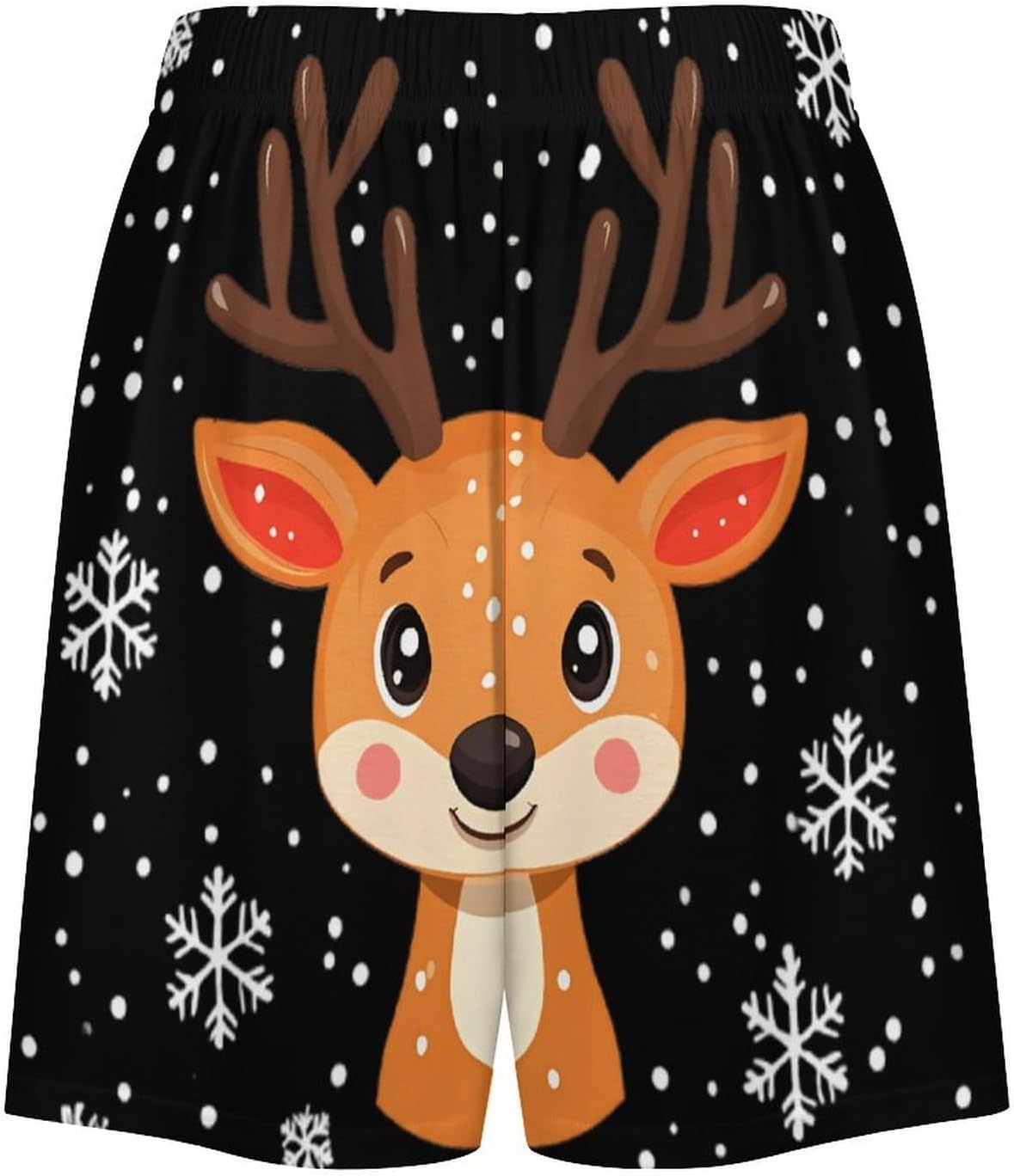 Cute Cartoon Deer Men's Pajamas Shorts Casual Pajama Bottom Nightwear Pants Lounge Sleepwear