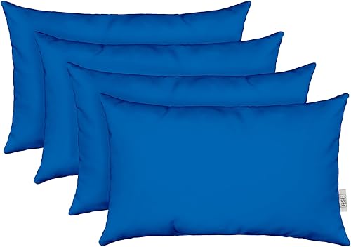 Miniatura 1 de RSH DECOR Sunbrella Juego de 4 almohadas lumbares, 20 x 12 pulgadas, tela de rendimiento resistente al agua y a la decoloración, fundas de almohada