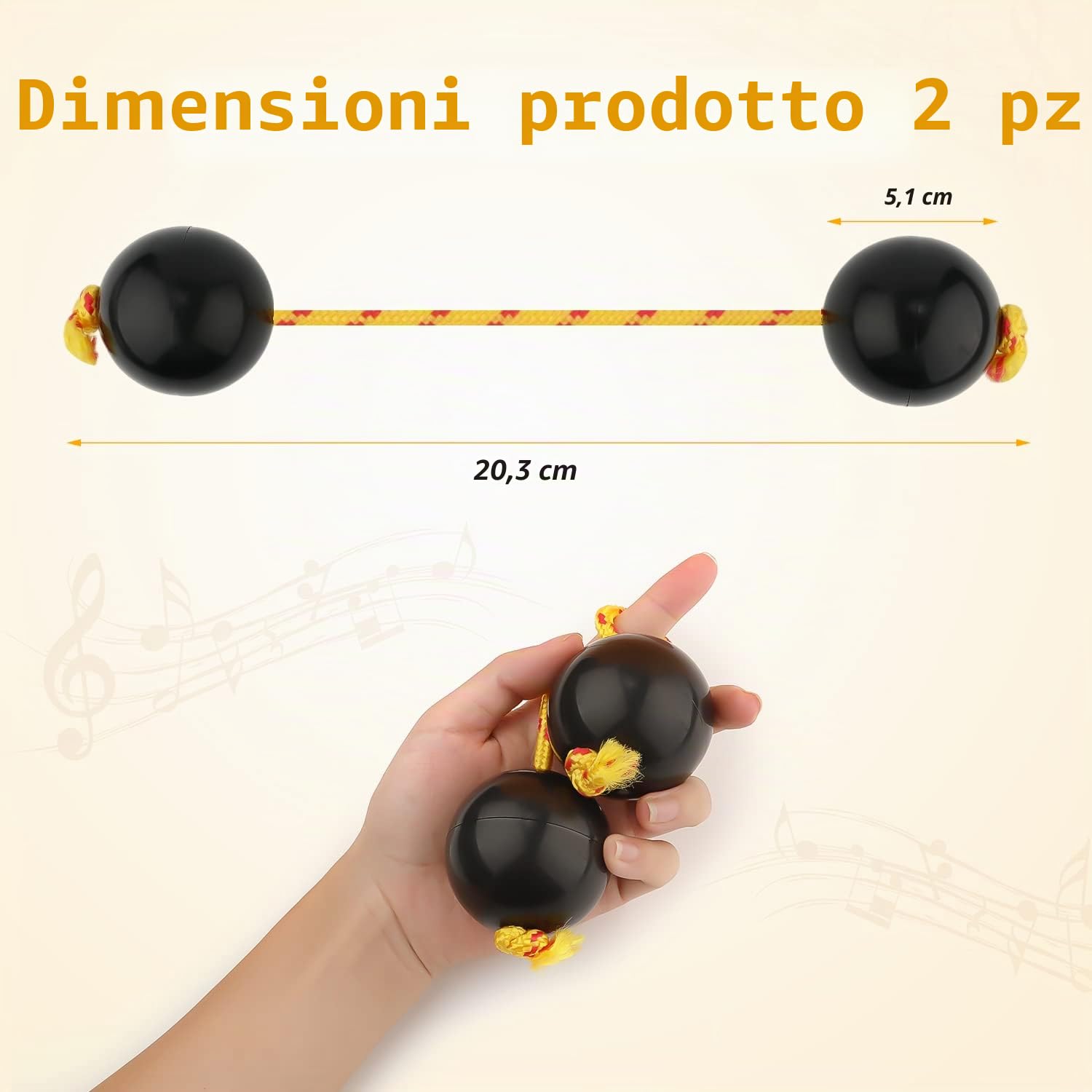 2 Paia di Kashaka Strumento, Kashaka Shaker Instrument Africano Aslatuas Rhythmic Ball Classico Percussioni Manuali per Bambini Adulti Matrimoni Feste Lezioni Musicali (Nero)