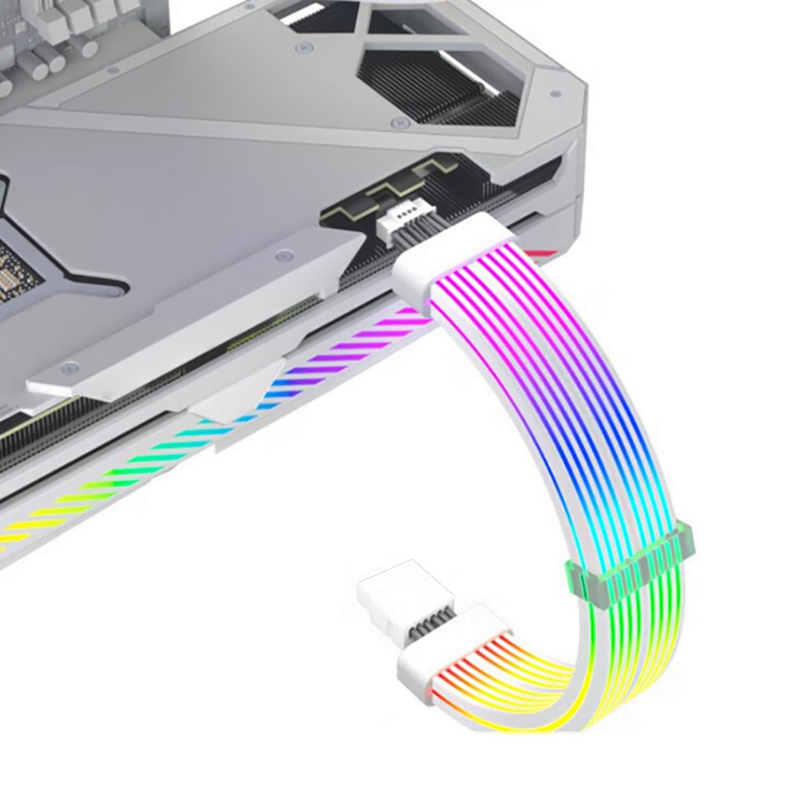 Cavo prolunga per Scheda Grafica GPU ARGB da 35 cm Design a 12 + 4 Pin Facile Installazione e luci Cavo prolunga GPU ARGB