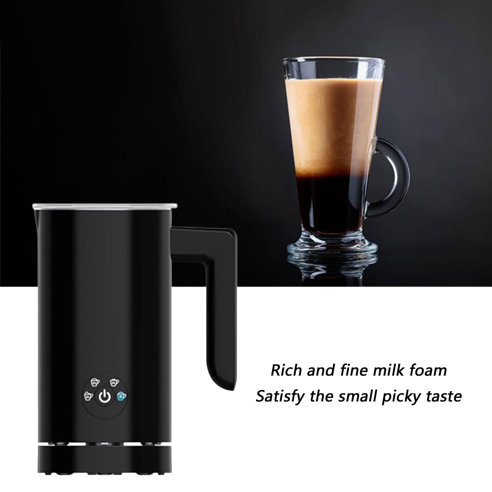 Montalatte elettrico da 500 W con frusta in acciaio inox per latte