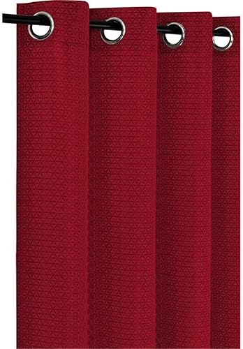Miniatura 2 de Safdie & Co. Cortina Jacquard Holli 84L Rojo
