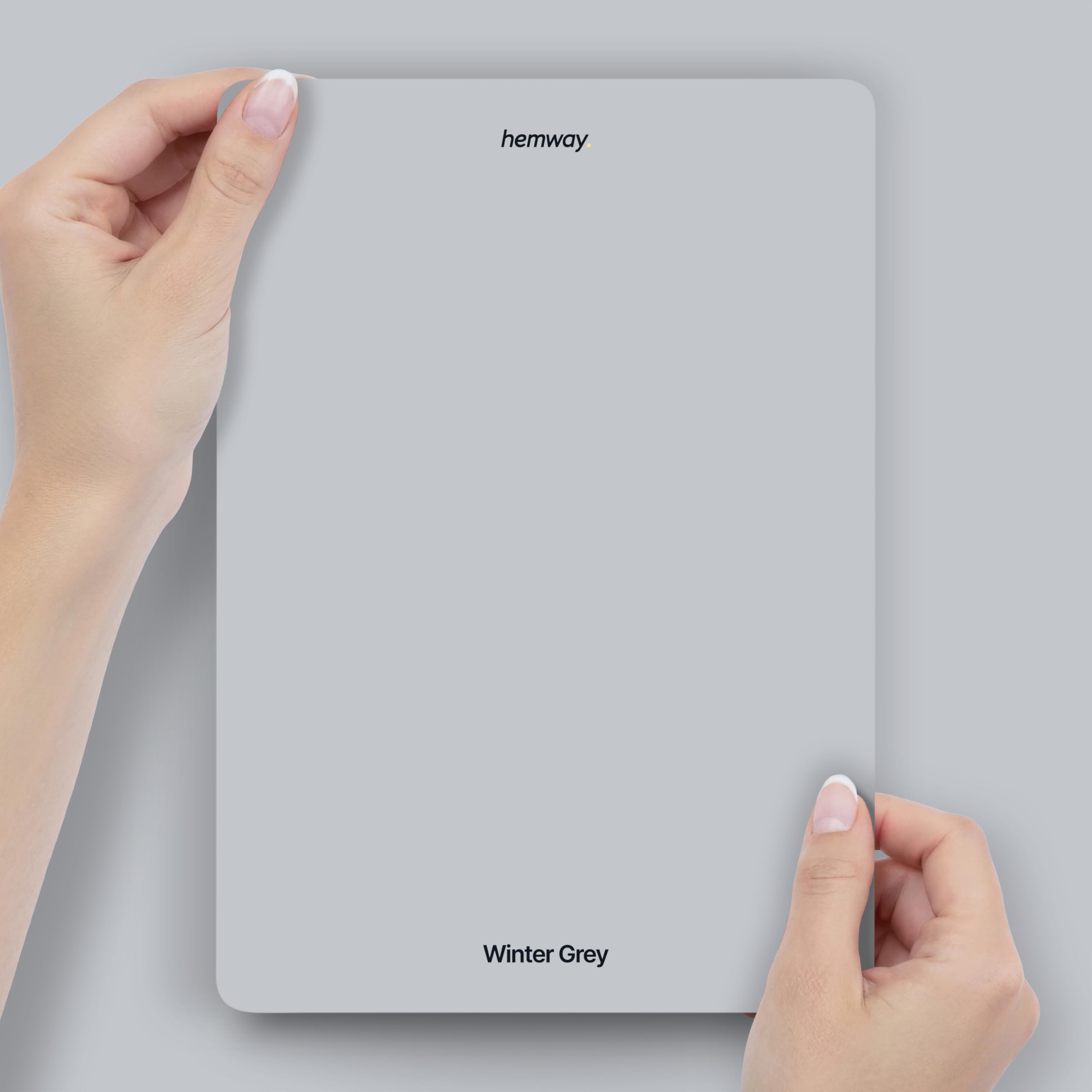 Hemway Winter Grey Peel & Stick Sample Chalk Paint | A5 Accurate Colour Swatch, Mess-Free Alternative to Paint Tester Pots, Easy To Use, Eco-friendly, for Interior Furniture & Walls