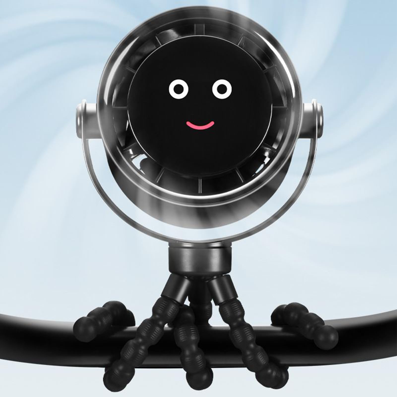 Ventilatore Da Passeggino Ricaricabile Ventilatore Personale Portatile Con | Raffreddatore D'aria 5 Velocità Ricaricabile Girevole 360° Per Viaggio Estivo All'aperto Campeggio