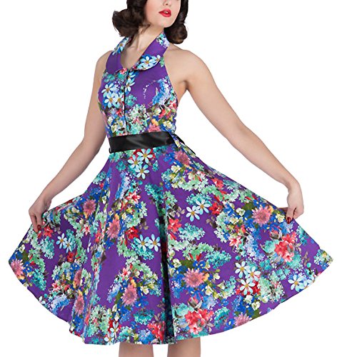 H&R London - Robe - Femme - Violet - X-Small