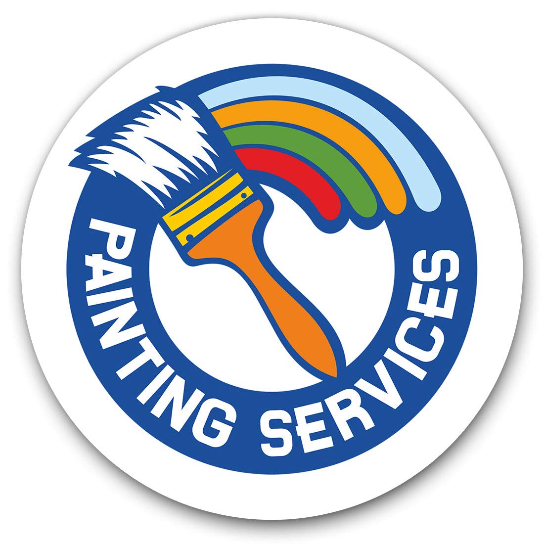 Destination Vinyl Ltd Painting Services Logo Paint Brush 7318 2 X 30Cmvinyl Stickers - Painting Services Logo Paint Brush Decals For Car Van Luggage Scrap Book Fridge #7318