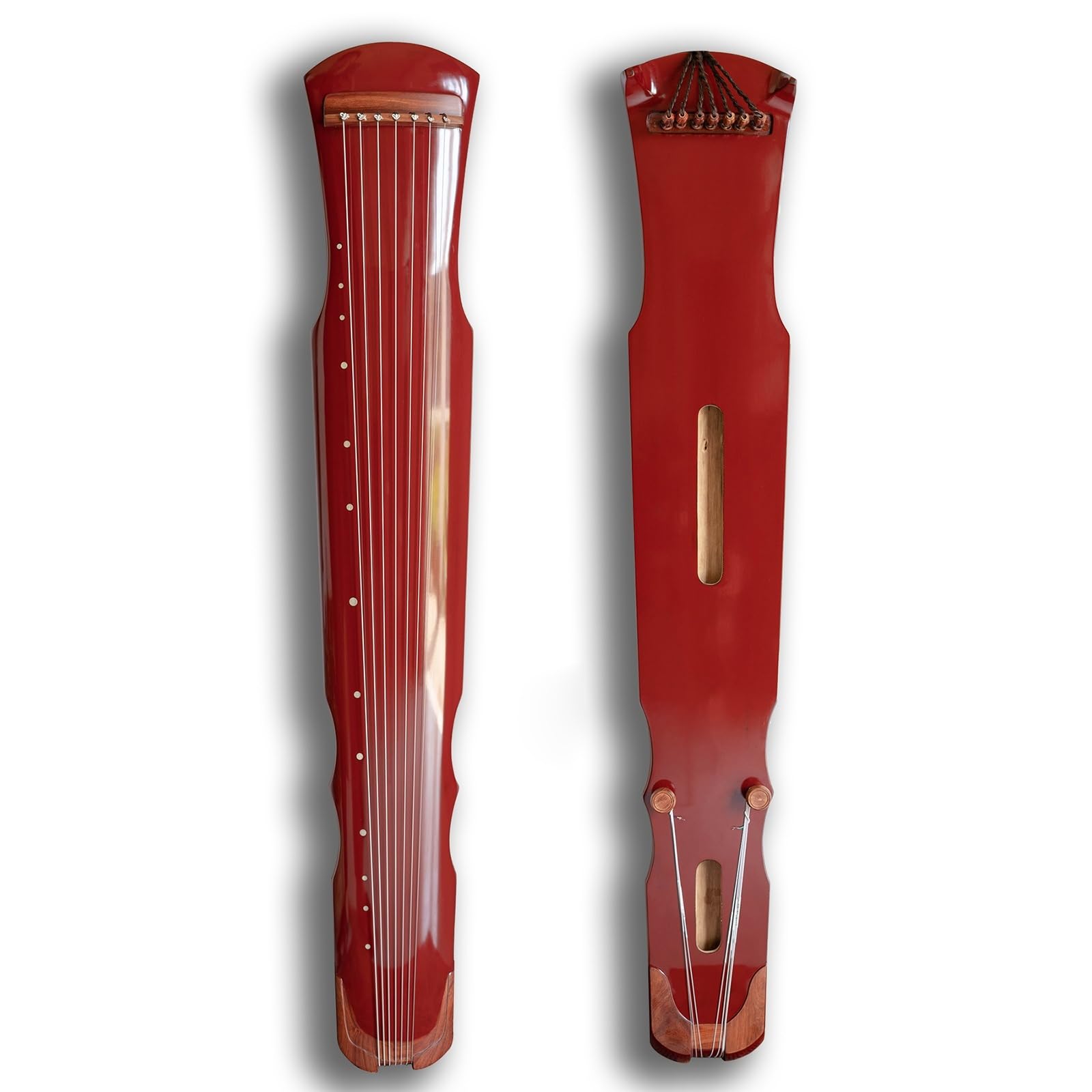 Guqin Rosso Stile Di Gioco Per Principianti Ingresso Lacca Fatta A Mano Vecchio Strumento Musicale Di Lira Di Abete Professional Guqin (Color : 02)