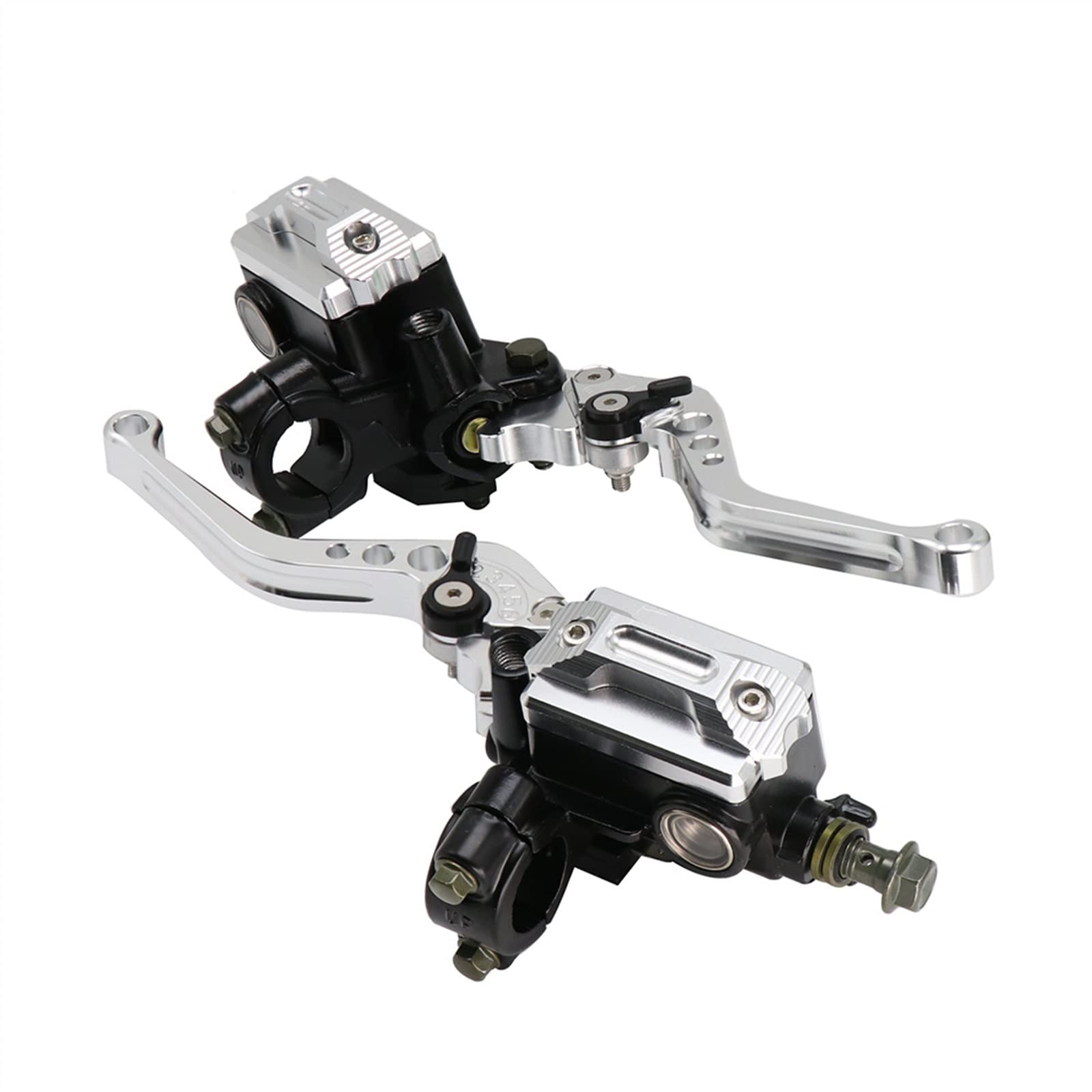 Motocicleta Palancas De Embrague De Freno De Ajuste De Rodillo De Motocicleta Bomba De Freno Hidráulica De Manillar De Motocicleta CNC Universal 1 Par 22mm DDJKOG (Color : Black)