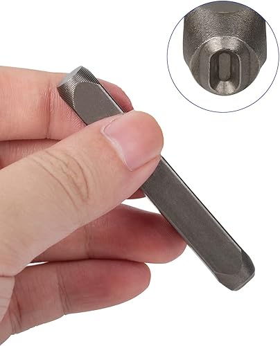 Miniatura 2 de YKLP Juego de sellos de números de metal de 14 de pulgada, perforadora de números de acero de 0.236 in, herramienta de bricolaje para cuero, latón,