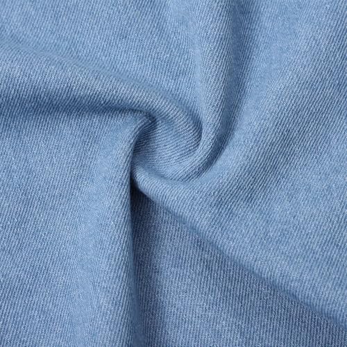 Jacket for Women Oversized Boyfriend Jean Shirts Button Up Frayed Hem Shacket Distressed Ripped Denim Jackets 20253