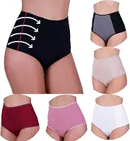 KIT 6 CALCINHA POS PARTO CINTURA ALTA MODELADORA ANTI CULOTE CONFORTO