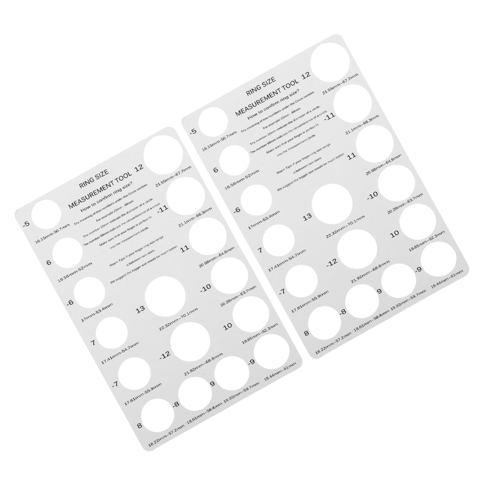 LALAFINA Finger Size Measuring Tape Pcs Ring Sizer Measurer Ring Gauge Board Tool for Jewelry Making