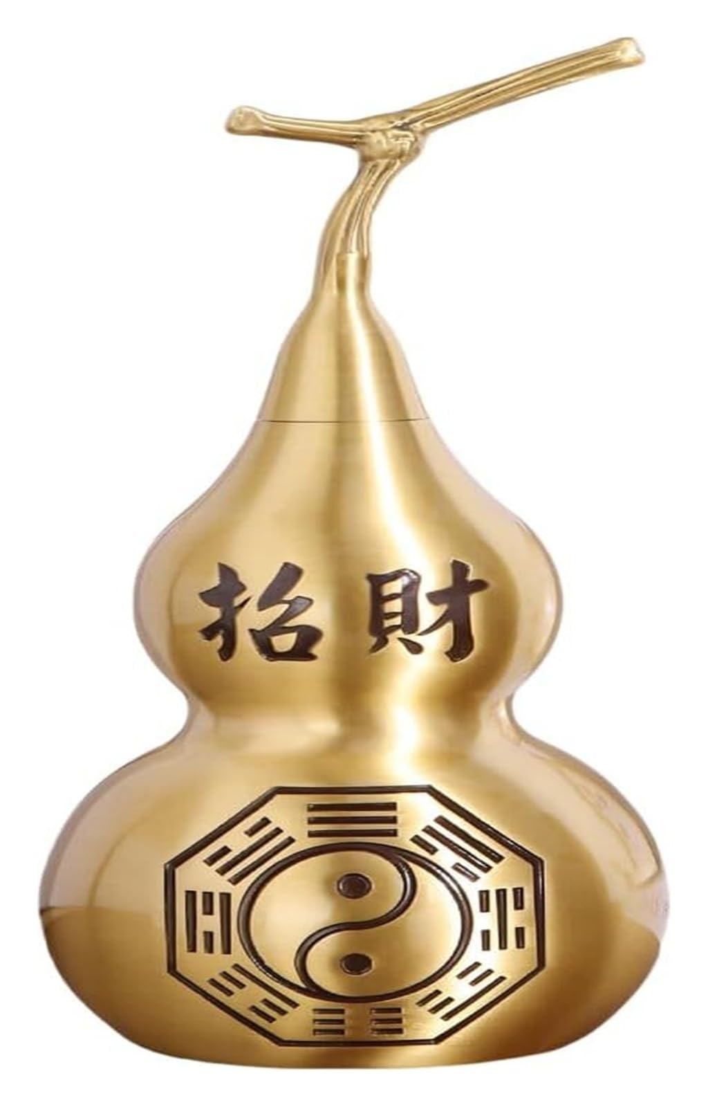 LMUTUNMPA Crafts Ornament,Feng Shui Gourd Decoration, Chinese Brass Wu Lou, Hulu Statue, Good Luck,Symbol of(15cm)