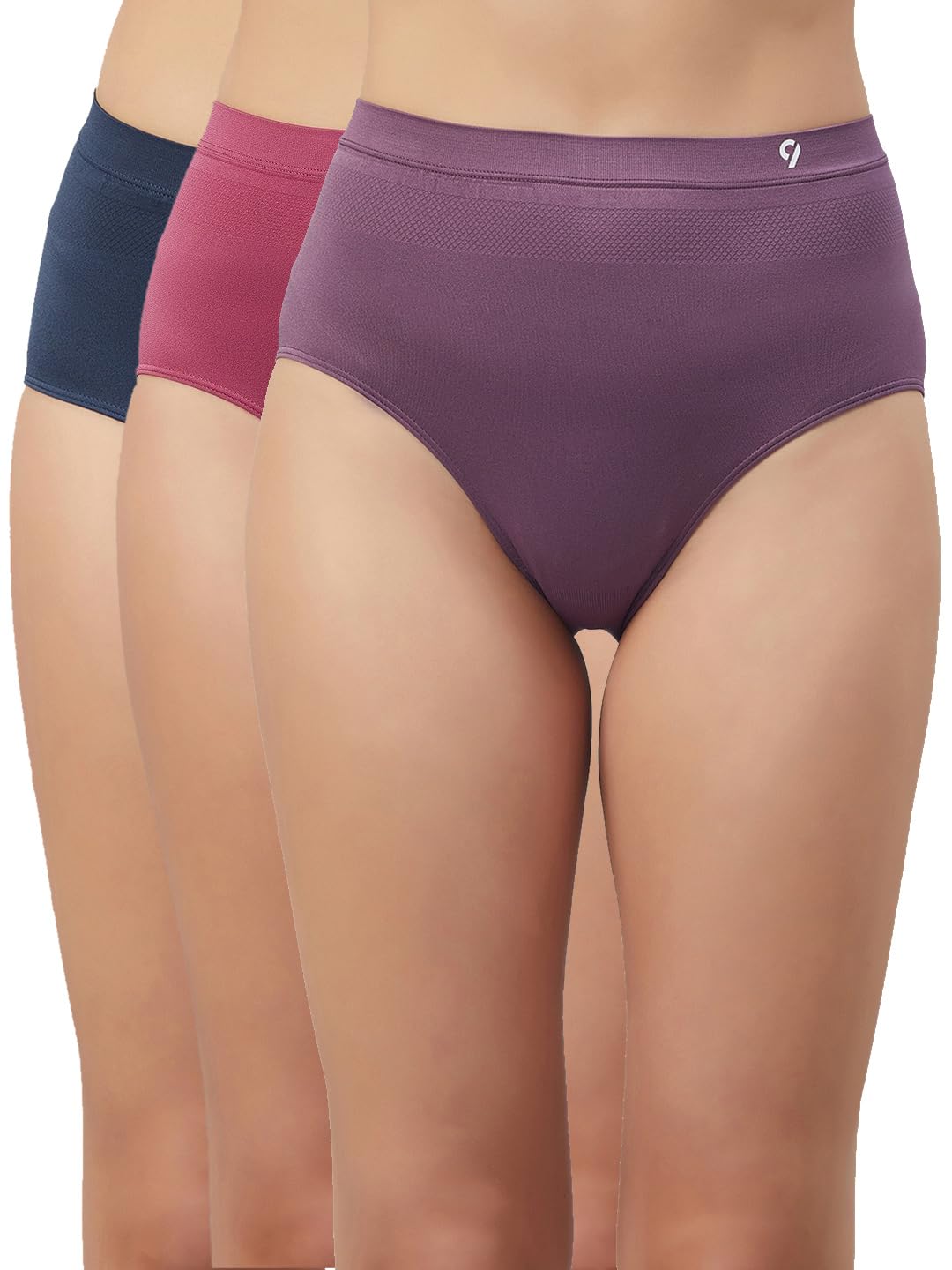 c9 airwear High-Rise Seamless Soft Stretch Hipster for Women (Pack of 3) Multicolour-picture-55