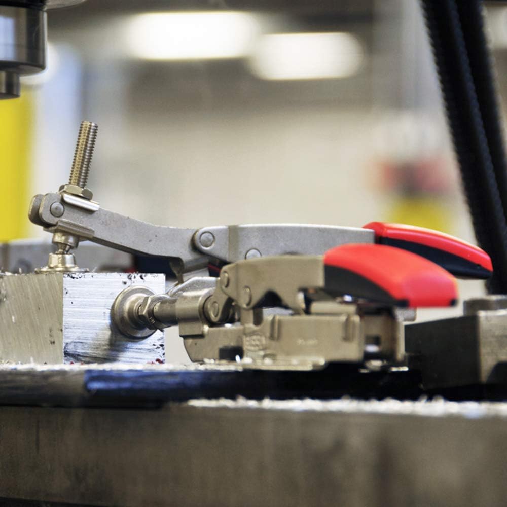 Bessey STC-IHH15 Horizontal Auto-Adjust Toggle Nickel Plated Clamp with In-Line Clamping Action