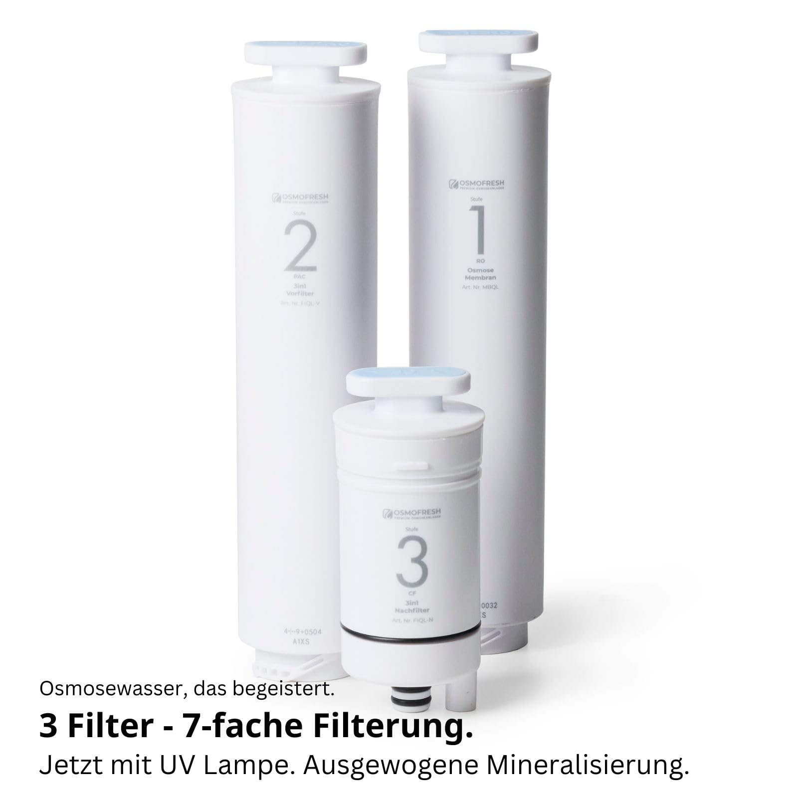 OsmoFresh Auftisch Osmoseanlage Quella Life mit 6 Temperaturstufen (~15-100°C) mobil kein Wasseranschluss nötig 5 stufige Filterung kalkfreies Trinkwasser Überwachung Filterlebensdauer Wasserspender