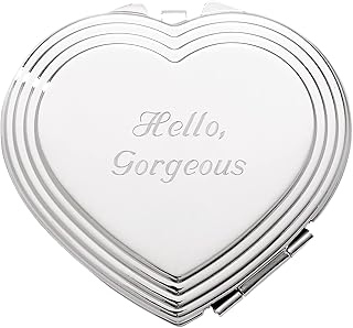 THINGS REMEMBERED Engraved Birthday Silver Heart Compact Mirror