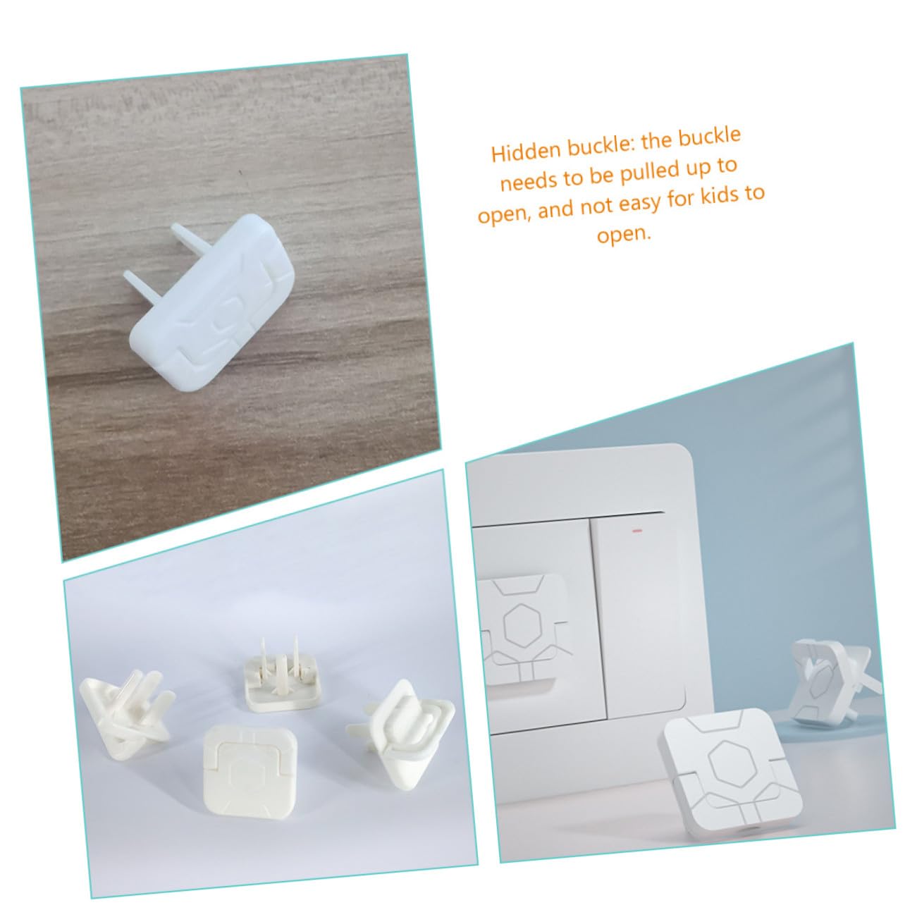 KOMBIUDA Proofing Socket Covers Plug Protectors with Hidden Buckle Thickened Electrical Outlet Safety Plug Covers for Childproofing Home Use