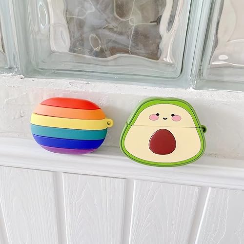 Miniatura 4 de Compatible con Beats Studio Buds, funda protectora de cuerpo completo de dibujos animados 3D con llavero, funda protectora de auriculares de PVC