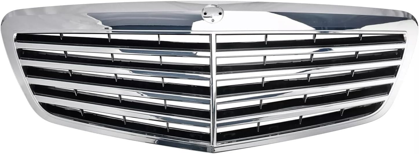 YLT AUTO Front Upper Grille Chrome Grill Fit for 2010-2013 Mercedes Benz S-Class W221 S550 S600 S63 S65 AMG Replacement for 22188000839040