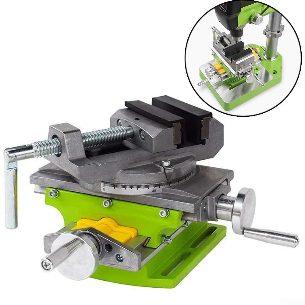Étau, étau de forage pilier, étau croisé rotatif 75 mm, mâchoire 80 mm x 67 mm, mouvement Y, rotation à 90 °, outil d'établi en alliage d'acier au carbone