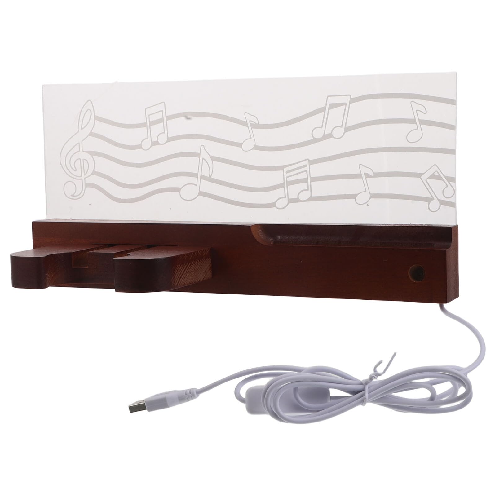Beleuchtete Gitarrenwandhalterung mit LED Plektrumhalter und Haken für Akustikgitarre Ukulele Mandoline USB Betrieben Wandmontierbar Platzsparend für Musikzimmer