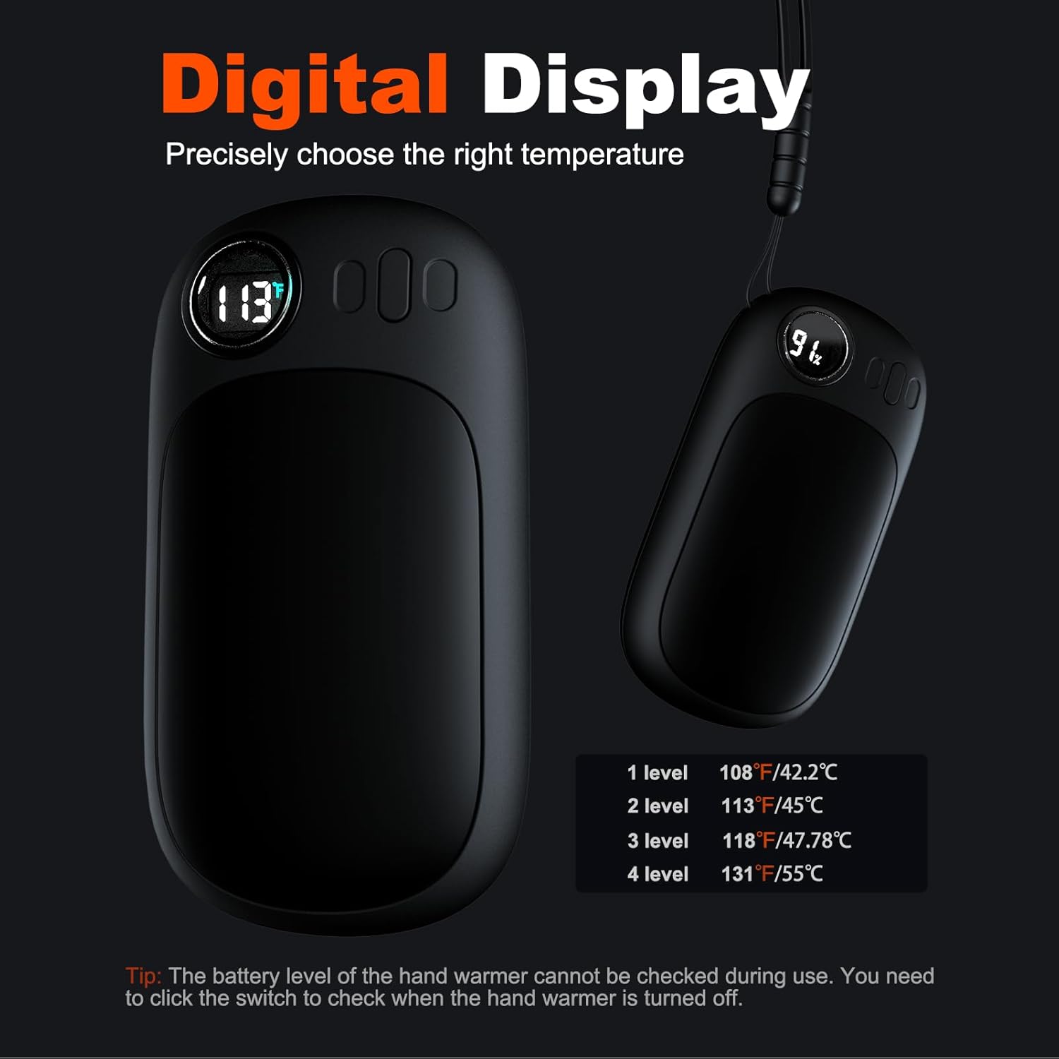 Hand warmer features and specifications