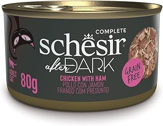 Schesir, Komplettes Nassfutter After Dark Hähnchenfilets mit Schinken in Brühe (12 Dosen x 80 g) product image