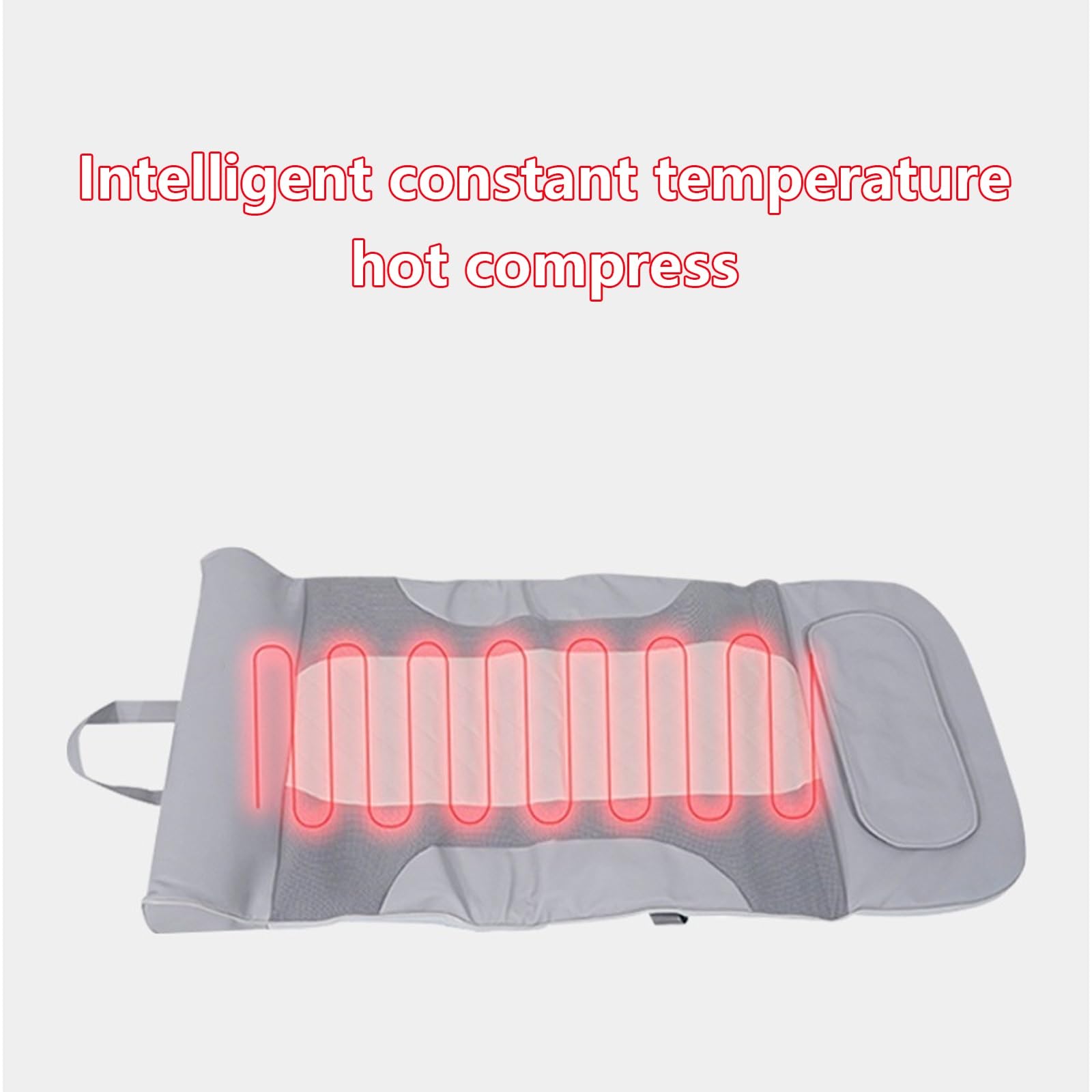 Tapis Massage Dos Trois Niveaux D'intensité Quatre Modes Chaleur Constante Tapis Massage Dos Électrique Pliable pour Un Rangement Facile Convient aux Chaises, Canapés