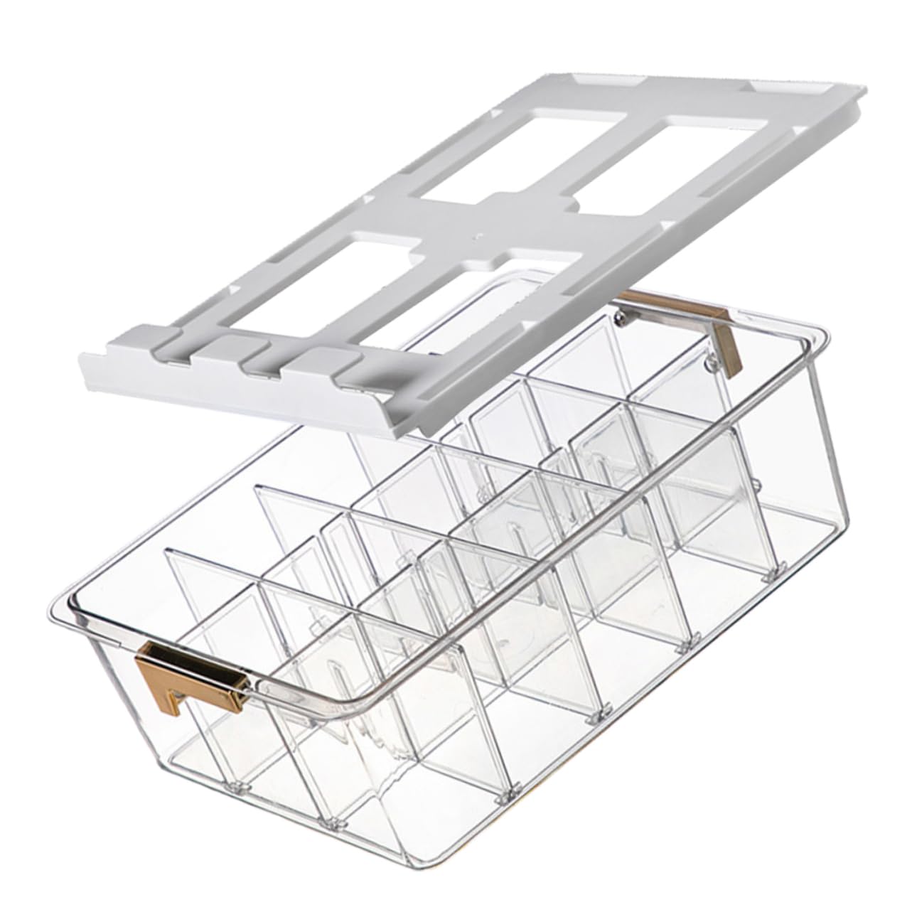 Garneck Sockenorganizer mit Mehreren Fächern aus Pet mit Deckel
