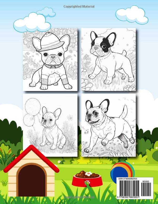 Miniatura 2 de French Bulldog Coloring Book For Kids (4-8)