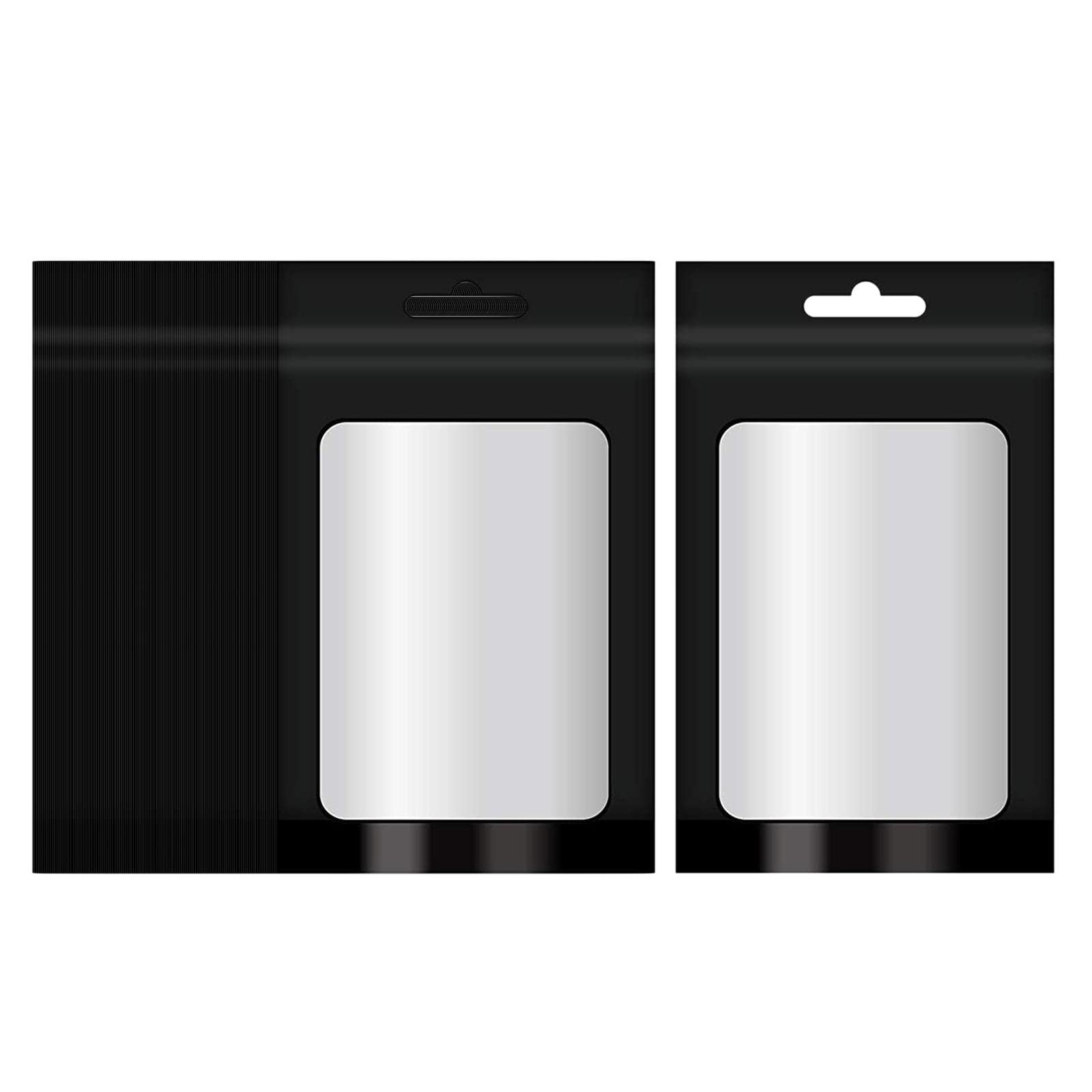 100x Mylar Bag Food Storage Container Snacks Jewelry Packing Storing Black L-picture-17