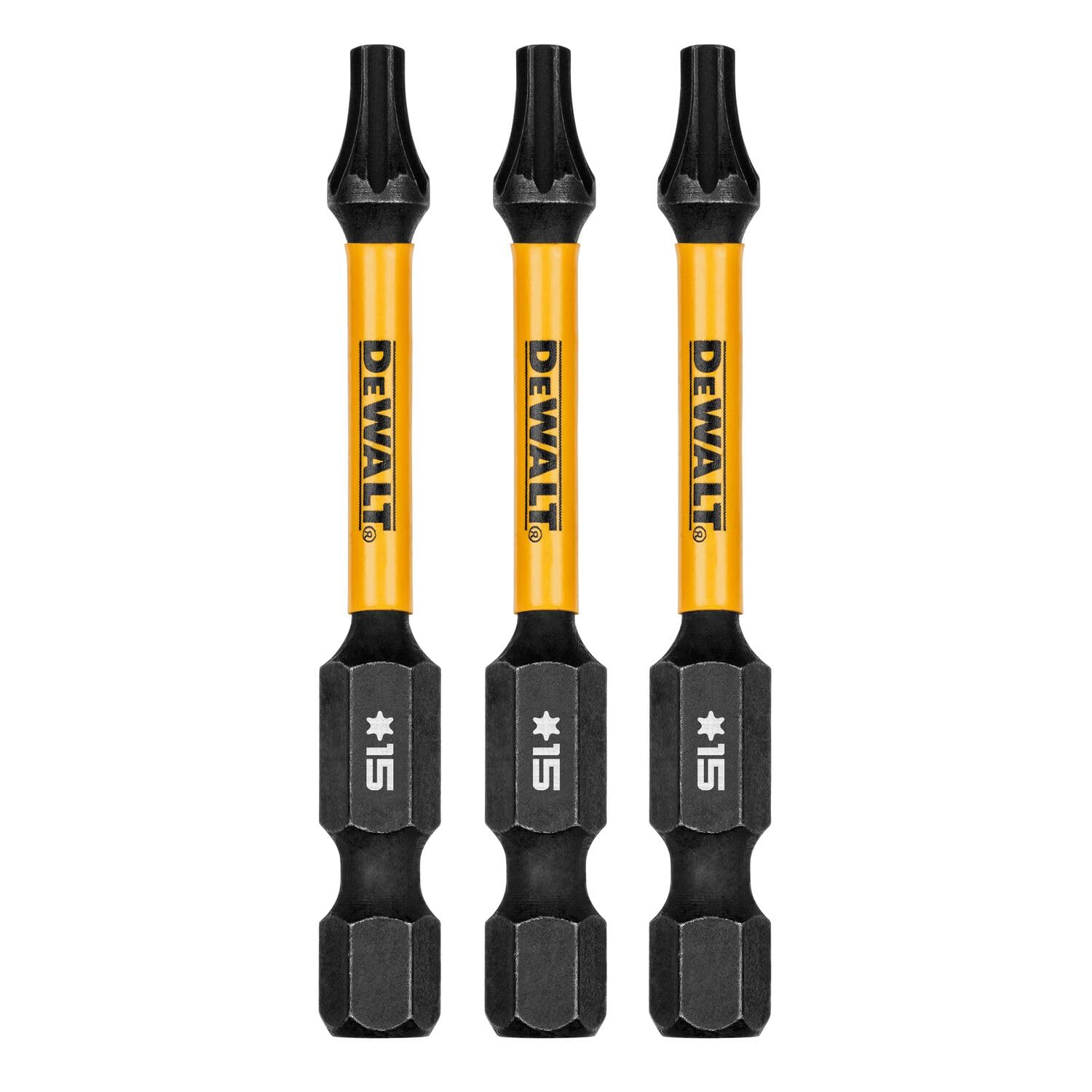 そふぃ DEWALT FLEXTORQ Torx T15 Bits 3Pk, 1/4 x 2-1/4in for Impact