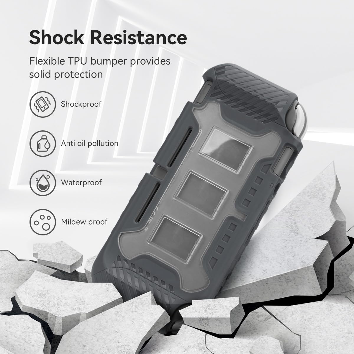 KIWIHOME Grip Case for Nintendo Switch Lite, Durable Anti-Slip