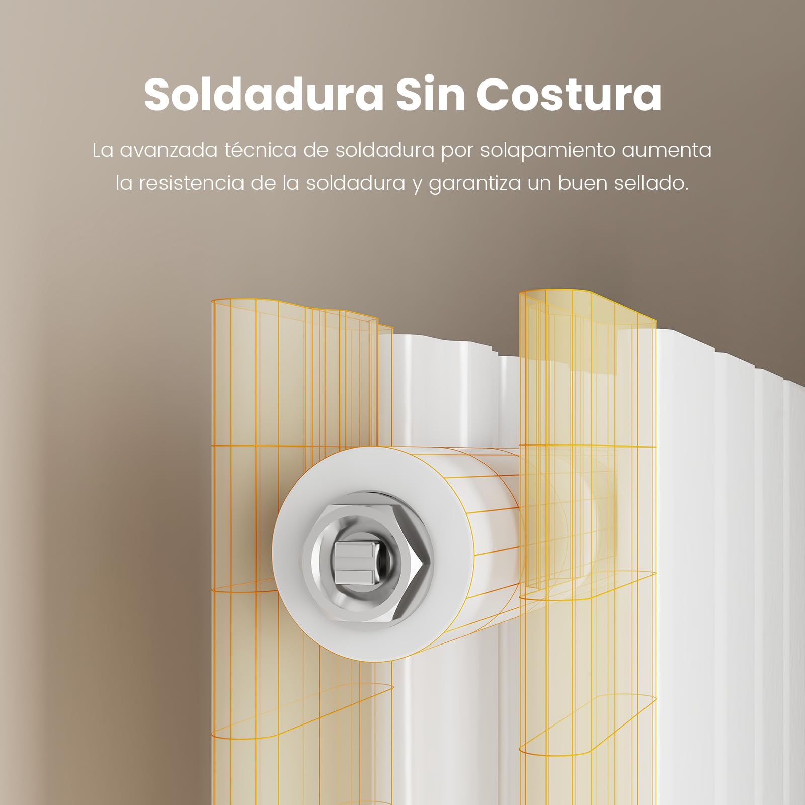EMKE Radiador Pequeño Vertical 600x300 mm, Plano Estrecho para Baño, Conexión Central, Doble Panel, 327 Vatios, Blanco