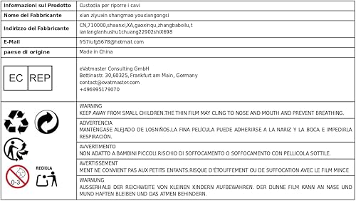 Miniatura 8 de Caja organizadora de cables para escritorio, solución de almacenamiento para cables con tapa
