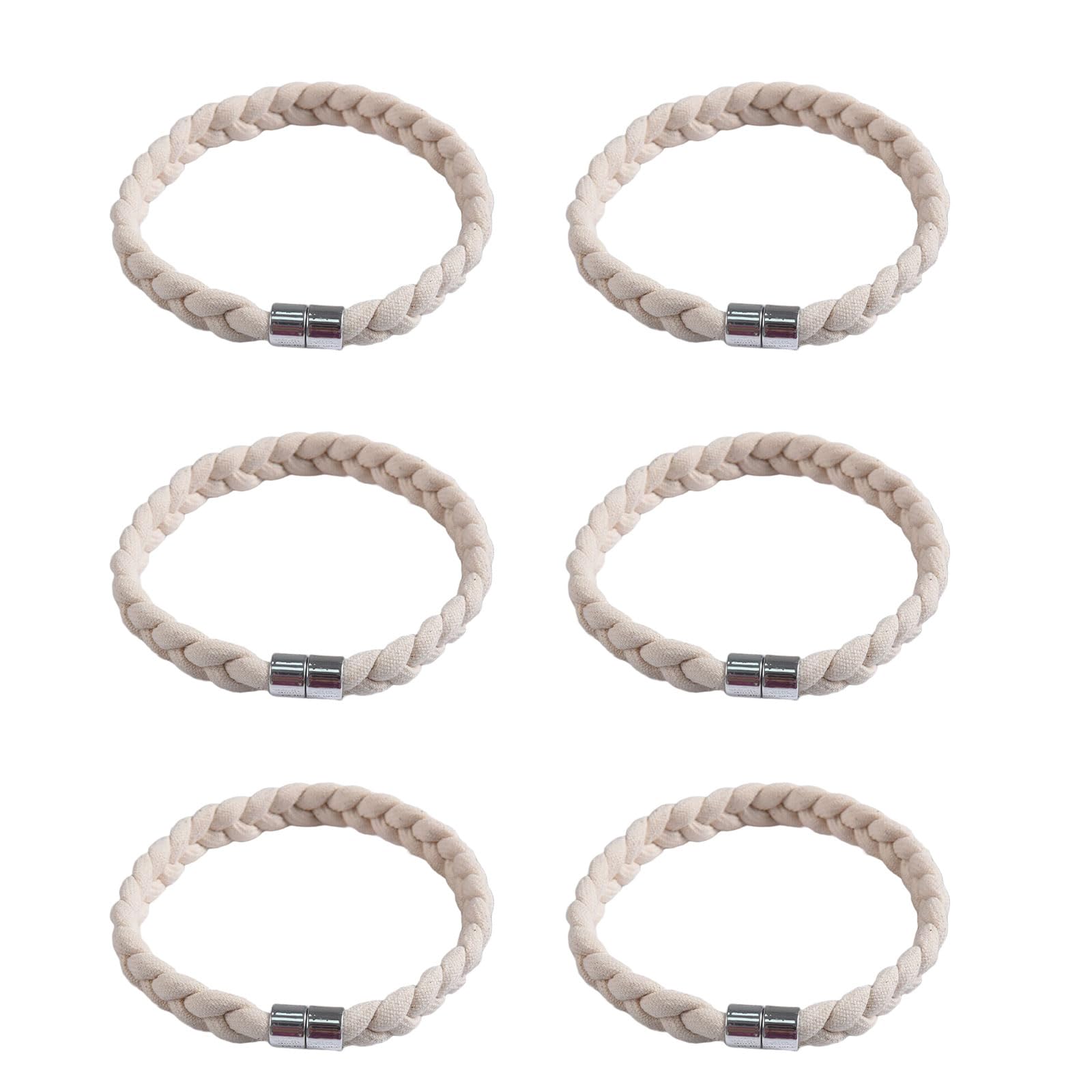 Nucelit 6Pcs Modern Braided Rope Window Draperies Tie Backs with Strong Magnets Farmhouses Curtain Tiebacks Drapes Holdbacks Curtain Tie