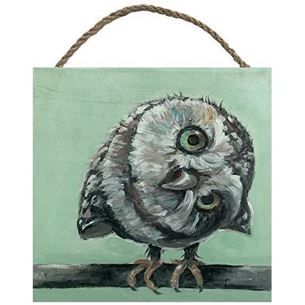 Louise Brown Multi-Colour (Little Owl 20 X 20Cm Wooden Wall Art